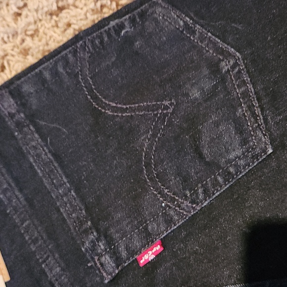 Levi's NWT black high-rise hypersonic jean shorts womans size 23 - Picture 8 of 9